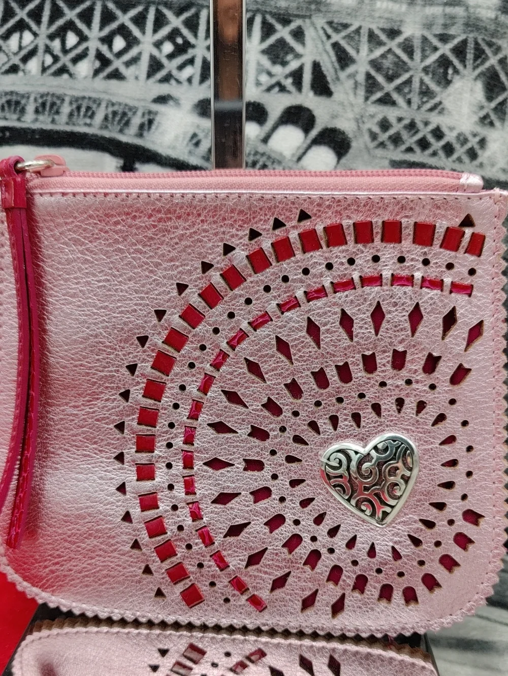 Brighton Pink Metallic Pouch